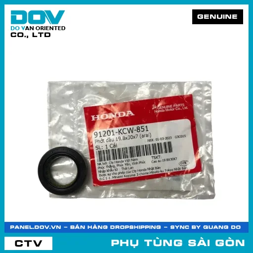 PHỐT NHỚT 19.8X30X7 (ARAI) | HONDA PARTS CODE 91201KCW851 — 91201KCW851