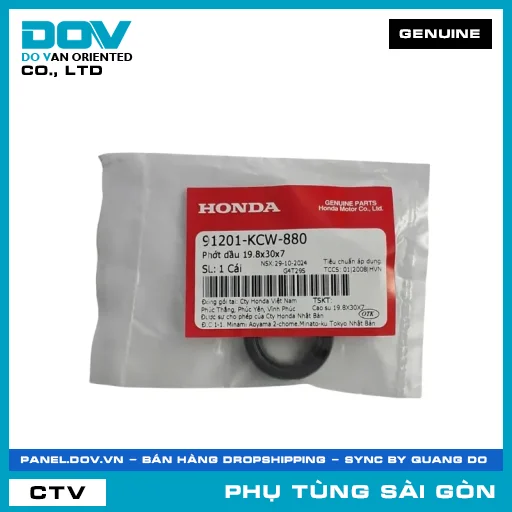 PHỐT NHỚT 19.8X30X7 | HONDA PARTS CODE 91201KCW880 — 91201KCW880
