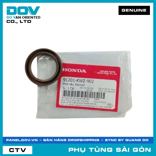 PHỐT NHỚT 30X42X5 | HONDA PARTS CODE 91201KWZ902 — 91201KWZ902