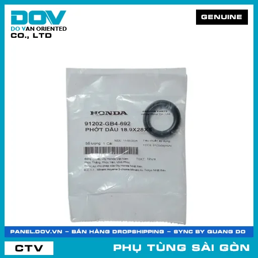 PHỐT NHỚT 18.9X28X5 | HONDA PARTS CODE 91202GB4692 — 91202GB4692