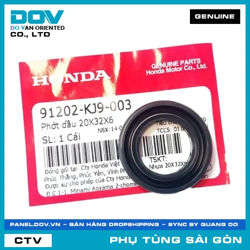 PHỐT NHỚT 20X32X6 | HONDA PARTS CODE 91202KJ9003 — 91202KJ9003