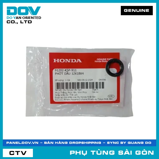 PHỐT NHỚT 12X18X4 | HONDA PARTS CODE 91202KSP911 — 91202KSP911
