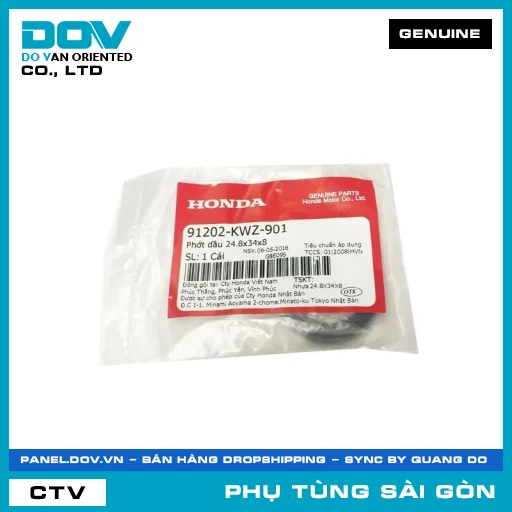 PHỐT NHỚT 24.8X34X8 | HONDA PARTS CODE 91202KWZ901 — 91202KWZ901