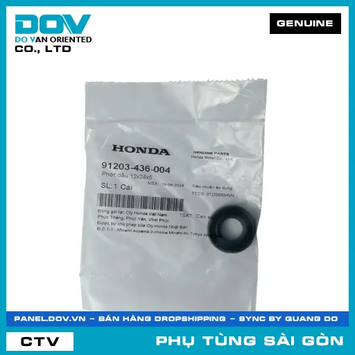 PHỐT NHỚT 12X24X5 | HONDA PARTS CODE 91203436004 — 91203436004