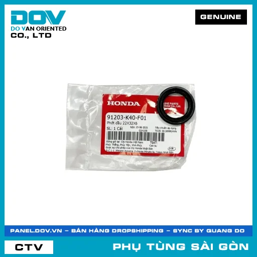 PHỐT NHỚT 22X32X6 | HONDA PARTS CODE 91203K40F01 — 91203K40F01