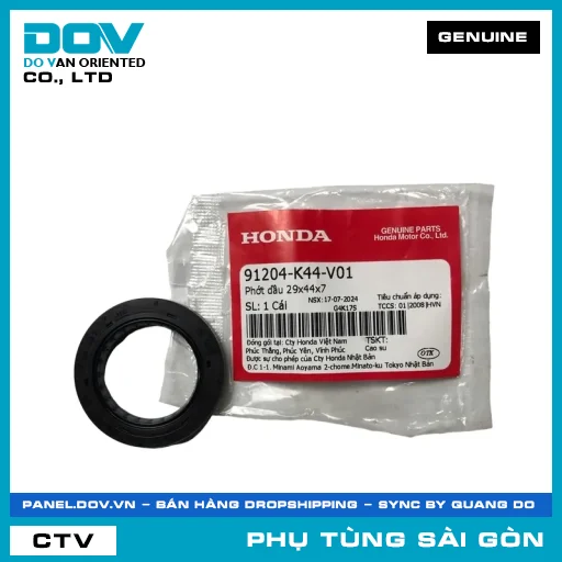 PHỐT NHỚT 29X44X7 | HONDA PARTS CODE 91204K44V01 — 91204K44V01
