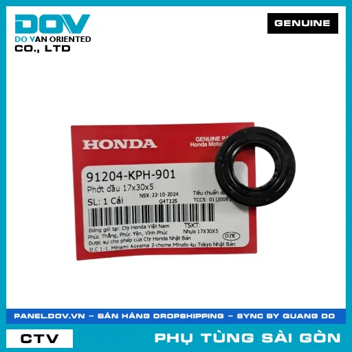 PHỐT NHỚT 17X30X5 | HONDA PARTS CODE 91204KPH901 — 91204KPH901