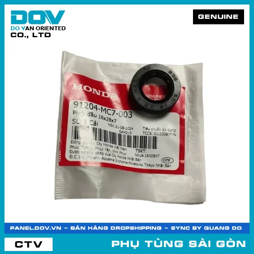 PHỐT NHỚT 16X28X7 | HONDA PARTS CODE 91204MC7003 — 91204MC7003