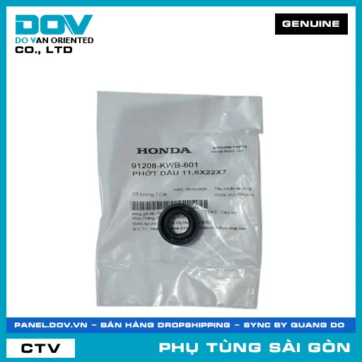 PHỐT NHỚT 11,6X22X7 | HONDA PARTS CODE 91208KWB601 — 91208KWB601