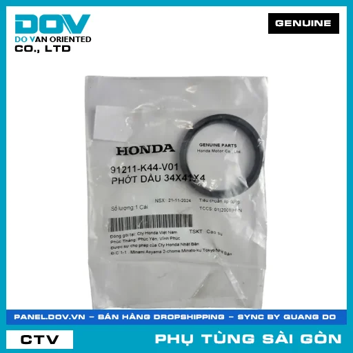 PHỐT NHỚT 34X41X4 | HONDA PARTS CODE 91211K44V01 — 91211K44V01