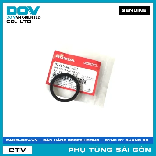 PHỐT NHỚT 34X41X4 MÁ PULY | HONDA PARTS CODE 91211K81N01 — 91211K81N01