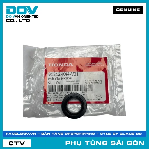 PHỐT NHỚT 16X26X6 | HONDA PARTS CODE 91212K44V01 — 91212K44V01