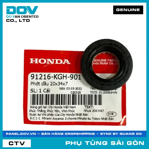 PHỐT NHỚT 20X34X7 | HONDA PARTS CODE 91216KGH901 — 91216KGH901