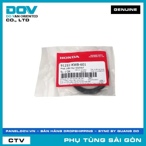 PHỐT CHẮN BỤI 42X54X7 | HONDA PARTS CODE 91251KWB601 — 91251KWB601