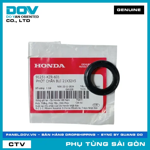 PHỐT CHẮN BỤI 21X32X5 | HONDA PARTS CODE 91251KZR601 — 91251KZR601