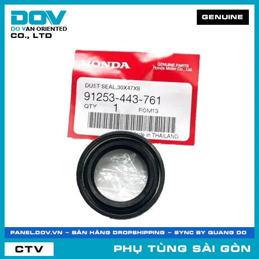 PHỐT CHẮN BỤI 30X47X8 | HONDA PARTS CODE 91253443761 — 91253443761