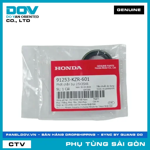 PHỐT CHẮN BỤI 25X35X6 | HONDA PARTS CODE 91253KZR601 — 91253KZR601