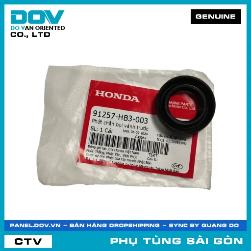 PHỐT CHẮN BỤI VÀNH TRƯỚC | HONDA PARTS CODE 91257HB3003 — 91257HB3003