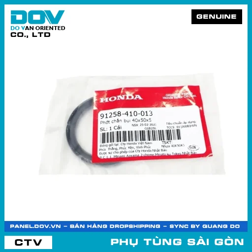 PHỐT CHẮN BỤI 40X50X5 | HONDA PARTS CODE 91258410013 — 91258410013