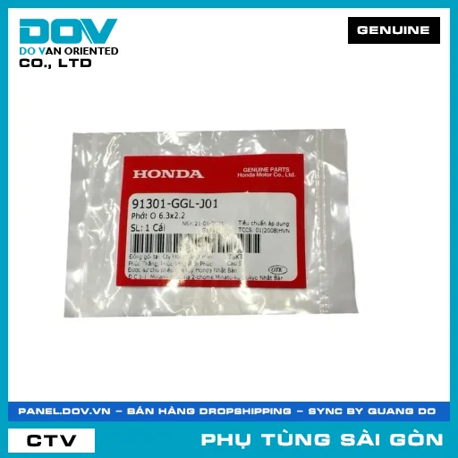 PHỐT O 6.3X2.2 | HONDA PARTS CODE 91301GGLJ01 — 91301GGLJ01