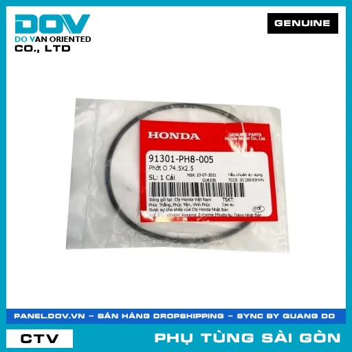 PHỐT O 74.5X2.5 | HONDA PARTS CODE 91301PH8005 — 91301PH8005