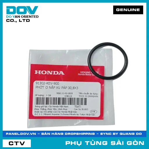 PHỐT O NẮP XU PÁP 30,8X3 | HONDA PARTS CODE 91302KEV900 — 91302KEV900