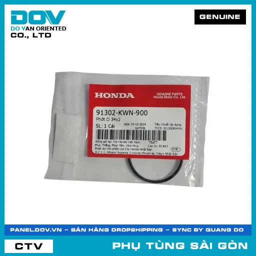 PHỐT O 34X2 | HONDA PARTS CODE 91302KWN900 — 91302KWN900