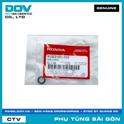 PHỐT O 8MM | HONDA PARTS CODE 91303001010 — 91303001010