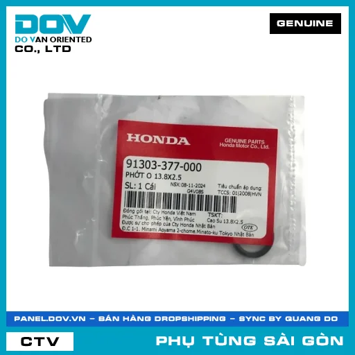 PHỐT O 13.8X2.5 | HONDA PARTS CODE 91303377000 — 91303377000