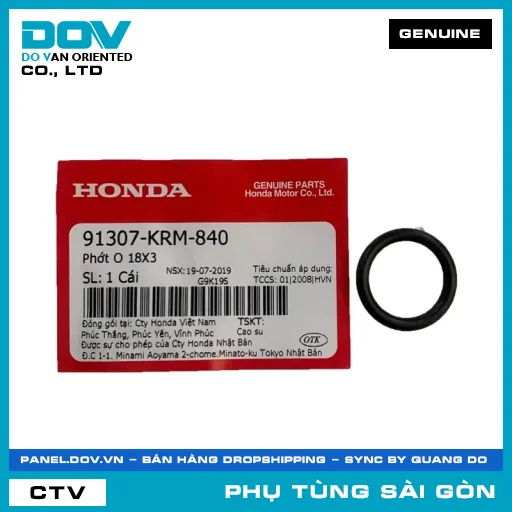 PHỐT O 18X3 | HONDA PARTS CODE 91307KRM840 — 91307KRM840