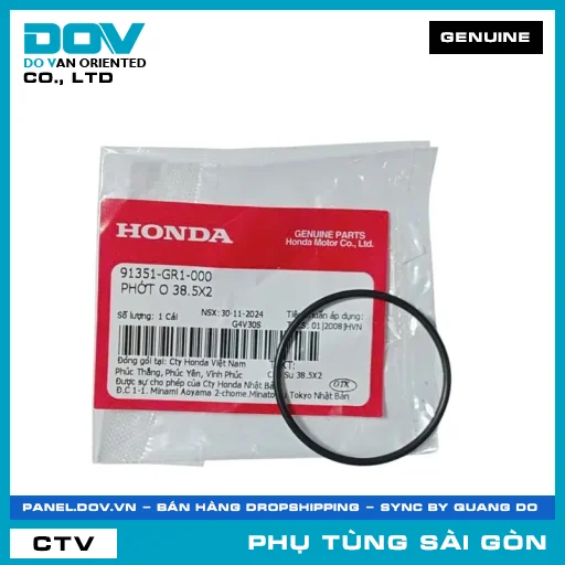 PHỐT O 38.5X2 | HONDA PARTS CODE 91351GR1000 — 91351GR1000