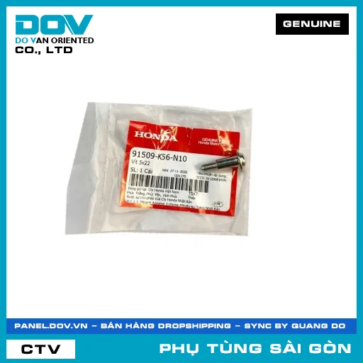 VÍT 5X22 | HONDA PARTS CODE 91509K56N10 — 91509K56N10