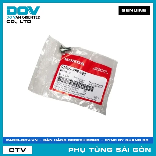 VÍT 5X11.5 | HONDA PARTS CODE 91509K89V00 — 91509K89V00