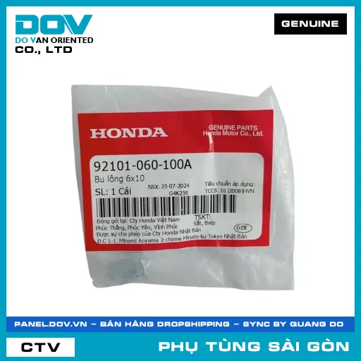BU LÔNG 6X10 | HONDA PARTS CODE 92101060100A — 92101060100A