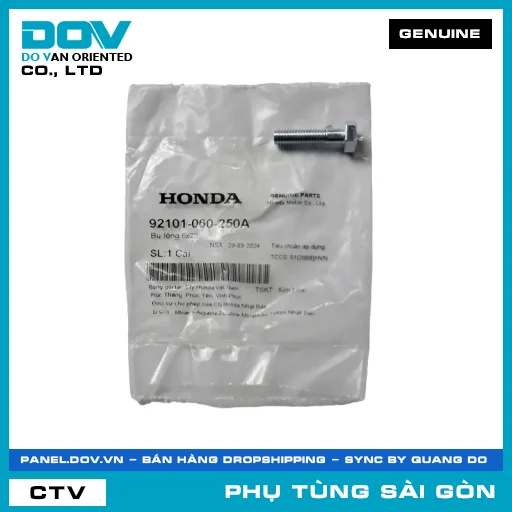 BU LÔNG 6X25 | HONDA PARTS CODE 92101060250A — 92101060250A