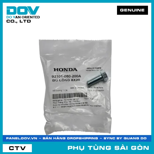 BU LÔNG 8X20 | HONDA PARTS CODE 92101080200A — 92101080200A