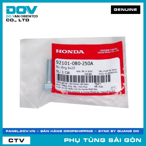 BU LÔNG 6X25 | HONDA PARTS CODE 92101080250A — 92101080250A