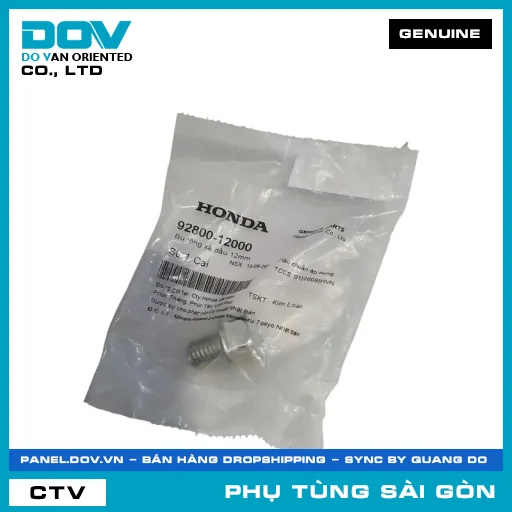 BU LÔNG XẢ NHỚT 12MM | HONDA PARTS CODE 9280012000 — 9280012000