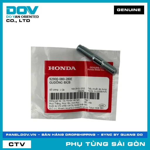 GUDÔNG 8X28 | HONDA PARTS CODE 92900080280E — 92900080280E