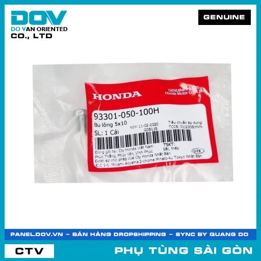 BU LÔNG 5X10 | HONDA PARTS CODE 93301050100H — 93301050100H