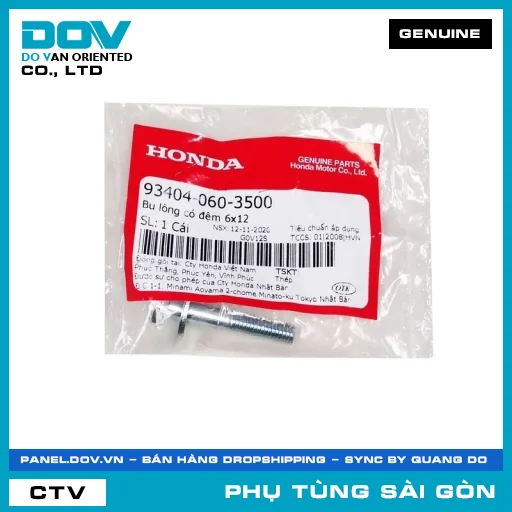 BU LÔNG CÓ ĐỆM 6X12 | HONDA PARTS CODE 934040603500 — 934040603500