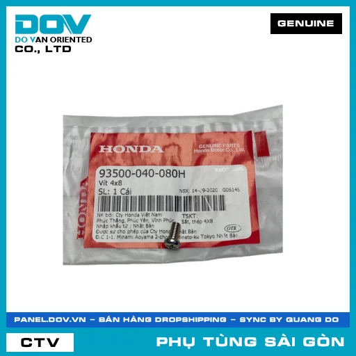 VÍT 4X8 | HONDA PARTS CODE 93500040080H — 93500040080H