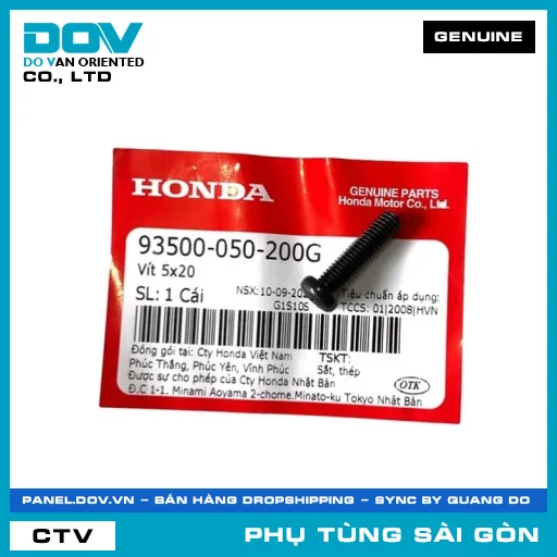 VÍT 5X20 | HONDA PARTS CODE 93500050200G — 93500050200G