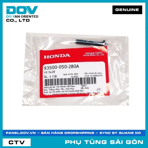 VÍT 5X28 | HONDA PARTS CODE 93500050280A — 93500050280A