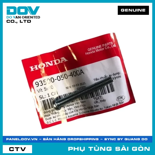 VÍT 5X40 | HONDA PARTS CODE 93500050400A — 93500050400A
