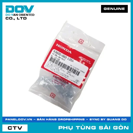 VÍT ĐẦU DẸT 6X12 | HONDA PARTS CODE 93600060120A — 93600060120A