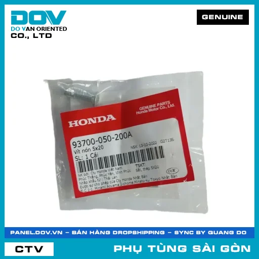 VÍT NÓN 5X20 | HONDA PARTS CODE 93700050200A — 93700050200A