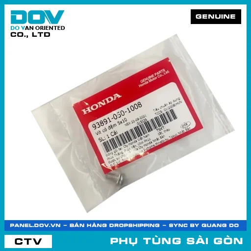 VÍT CÓ ĐỆM 5X10 | HONDA PARTS CODE 938910501008 — 938910501008
