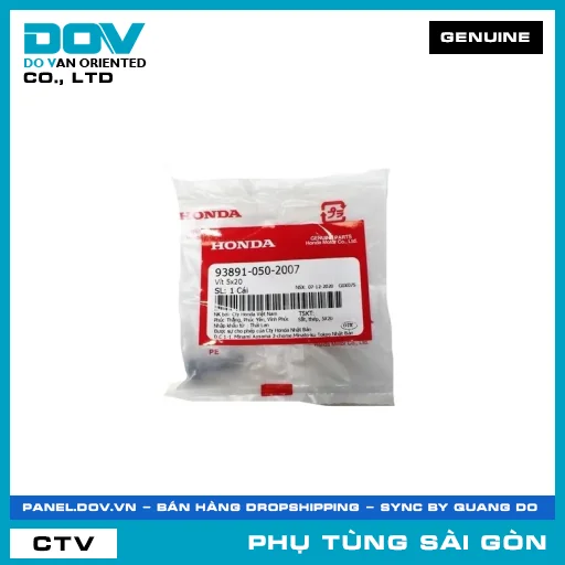 VÍT 5X20 | HONDA PARTS CODE 938910502007 — 938910502007