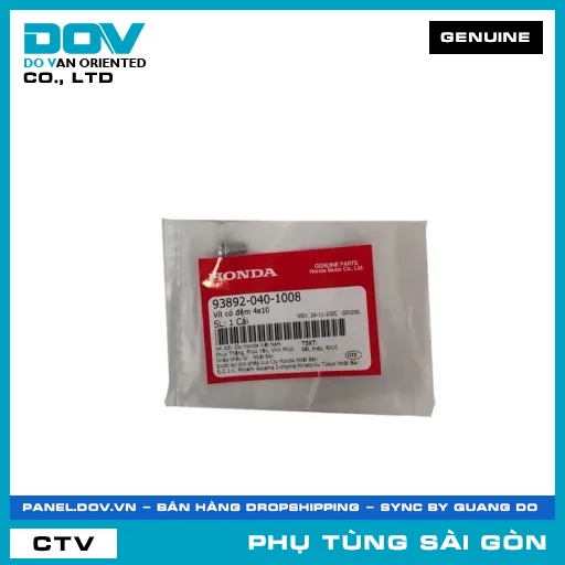 VÍT CÓ ĐỆM 4X10 | HONDA PARTS CODE 938920401008 — 938920401008